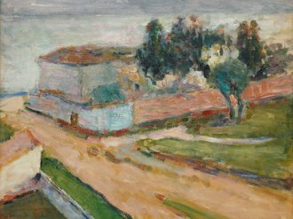 Henri Matisse, Paysage. Le mur rose, 1898 Henri Matisse: Paysage. Le mur rose, 1898