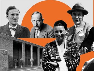 Collage mit Persönlichkeiten des Neuen Frankfurt