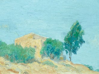 Hermann Struck: Landschaft in Palästina © Jüdisches Museum Frankfurt Ölgemälde von Hermann Struck, Landschaft in Palästina, 1920er/30er Jahre